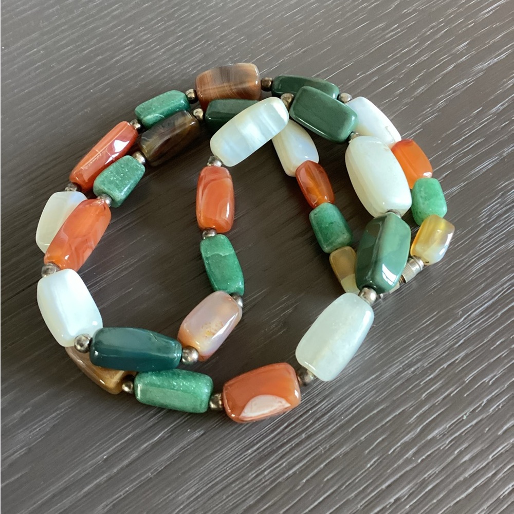Gemstone  bead necklace.